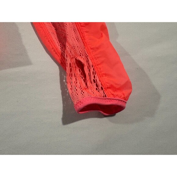 Lululemon Nothing to Hide Jacket Hot Orange Rain Jacket Zip Windbreaker Sz 6 - Picture 3 of 15